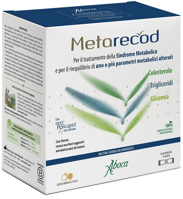 METARECOD 40 BUSTINE GRANULARI X 2,5G GUSTO ARANCIA E PESCA - Farmastop