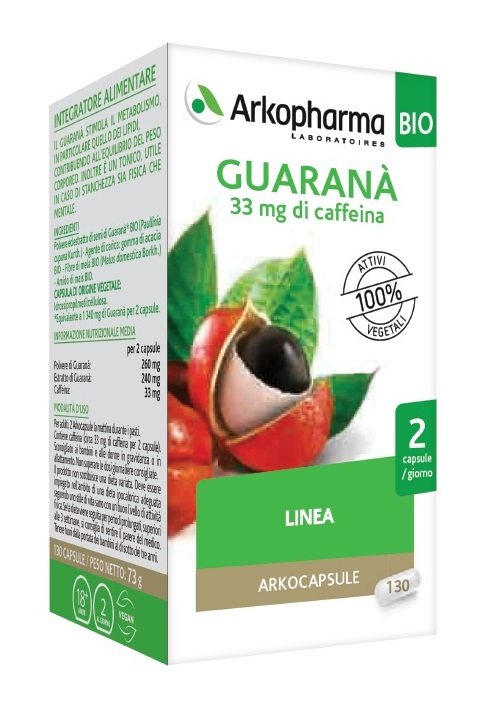 ARKO CAPSULE GUARANA' BIO 130 CAPSULE - Farmastop