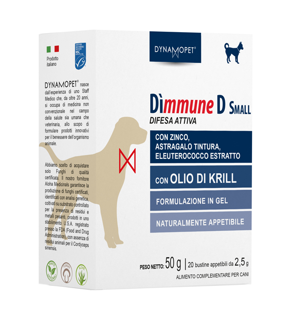 DIMMUNE D SMALL CANI 20 BUSTINE 2,5 G - Farmastop