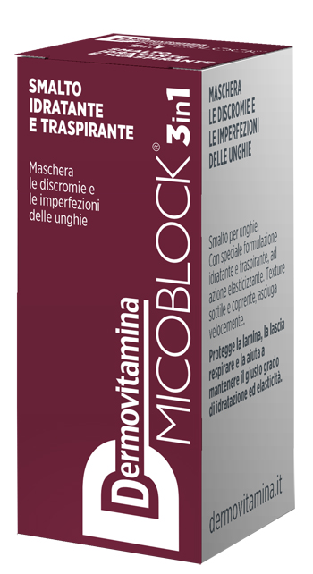 DERMOVITAMINA MICOBLOCK 3 IN 1 SMALTO IDRATANTE E TRASPIRANTE BORDEAUX 5 ML - Farmastop