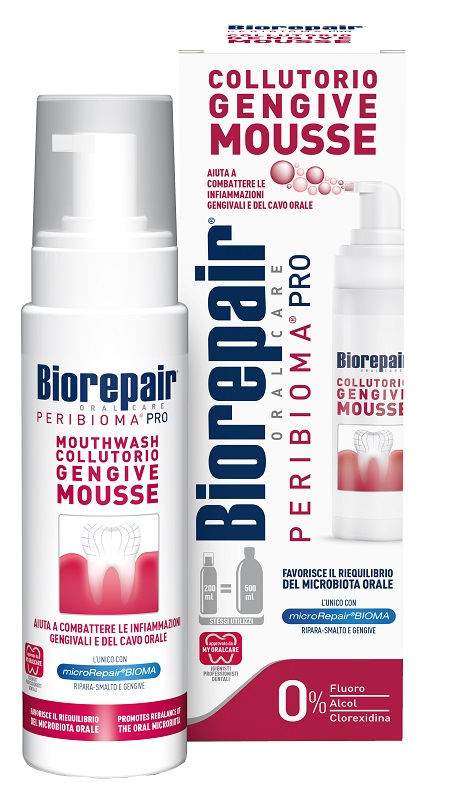 BIOREPAIR ORAL CARE PERIBIOMA PRO COLLUTORIO GENGIVE MOUSSE 200 ML - Farmastop