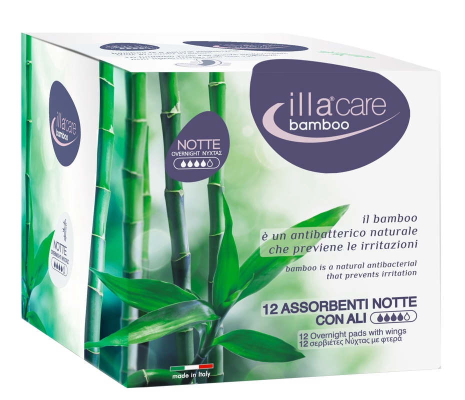 ILLA CARE BAMBOO ASSORBENTE NOTTE 12 PEZZI - Farmastop