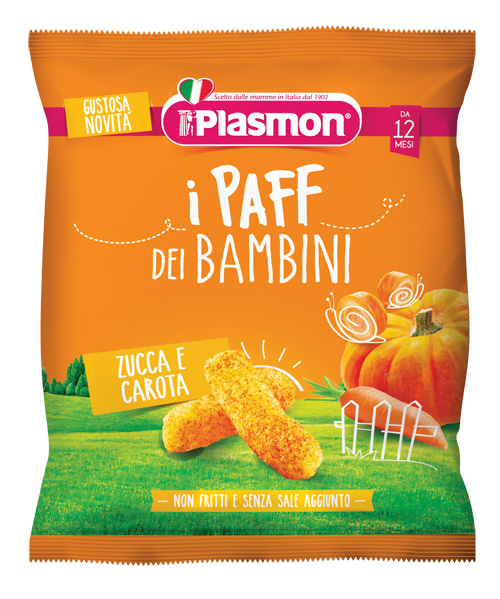 PLASMON DRY SNACK PAFF ZUCCA CAROTE 15 G - Farmastop