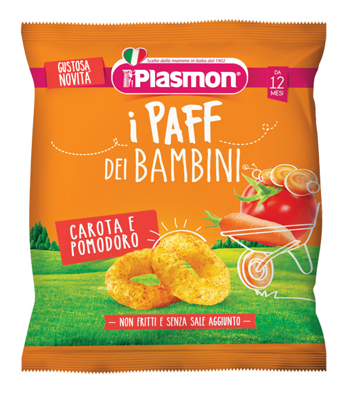 PLASMON DRY SNACK PAFF CAROTA POMODORO 15 G - Farmastop