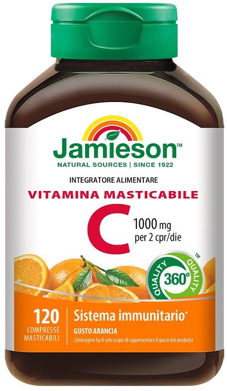 JAMIESON VITAMINA C 1000 MASTICABILE ARANCIA 120 COMPRESSE - Farmastop