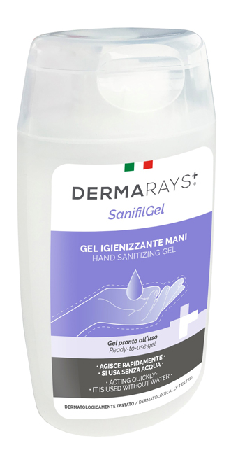 DERMARAYS SANIFIL GEL IGIENIZZANTE MANI PRONTO ALL'USO ALCOOL 80% 100 ML - Farmastop