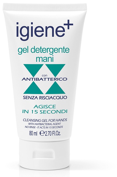 IGIENE+ GEL DETERGENTE MANI ANTIBATTERICO SENZA RISCIACQUO 80 ML - Farmastop