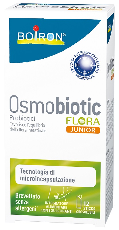 OSMOBIOTIC FLORA JUNIOR 12 STICKS OROSOLUBILI - Farmastop