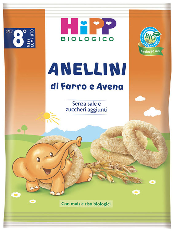 HIPP BIO ANELLINI FARRO AVENA 30 G - Farmastop