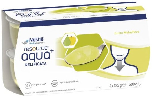 RESOURCE AQUA ACQUA GELIFICATA+APPLEPEAR CUP 6 4X125 G - Farmastop