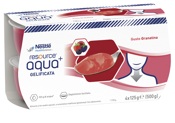 RESOURCE AQUA ACQUA GELIFICATA+GRENADA CUP 6 4X125 G - Farmastop