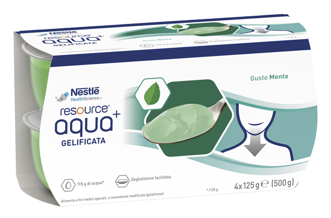 RESOURCE AQUA ACQUA GELIFICATA+MINT CUP 6 4X125 G - Farmastop