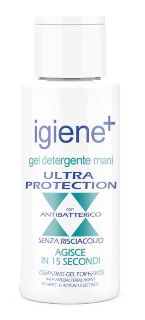 IGIENE+ GEL DETERGENTE MANI ULTRA PROTECTION CON ANTIBATTERICO 50 ML - Farmastop