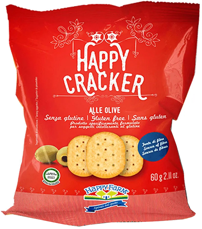 HAPPY FARM CRACKER OLIVE 60 G - Farmastop