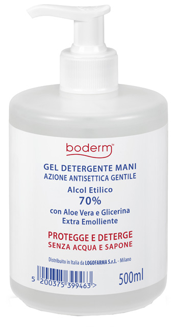 BODERM HAND CLEANSING GEL 70% 500 ML CON DISPENSER - Farmastop