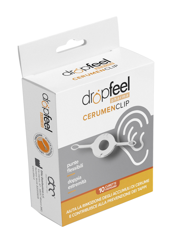 DROPFEEL CERUMEN CLIP CURETTA AURICOLARE PER RIMOZIONE CERUME 10 PEZZI - Farmastop
