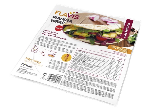 FLAVIS PIADINA WRAP APROTEICA 3 PEZZI DA 80 G - Farmastop