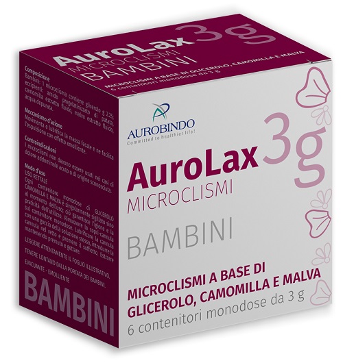 MICROCLISMI PER BAMBINI AUROLAX 6 CONTENITORI 3 G - Farmastop