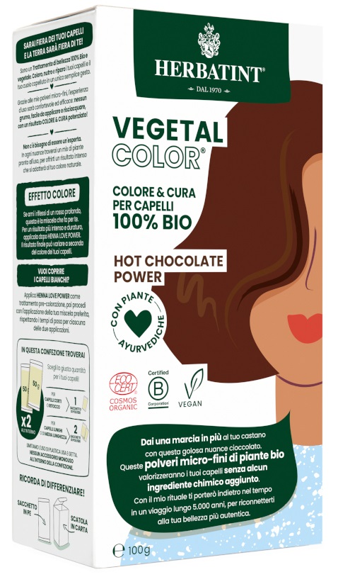 HERBATINT VEGETAL COLOR HOT CHOCOLATE POWER ITA 100 G - Farmastop