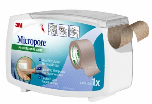 CEROTTO IN CARTA 3M MICROPORE SURGICAL TAPE TAN M5X25MM DISPENSER - Farmastop
