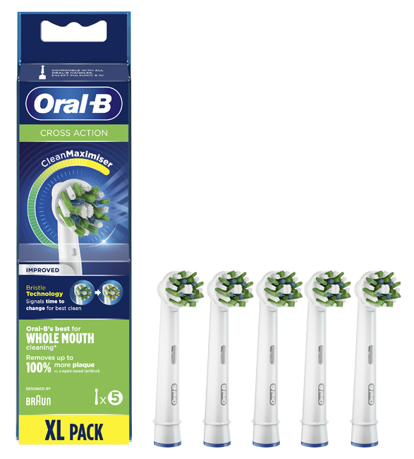 ORALB CROSS ACTION EB50 TESTINE PER SPAZZOLINO ELETTRICO 5 PEZZI - Farmastop