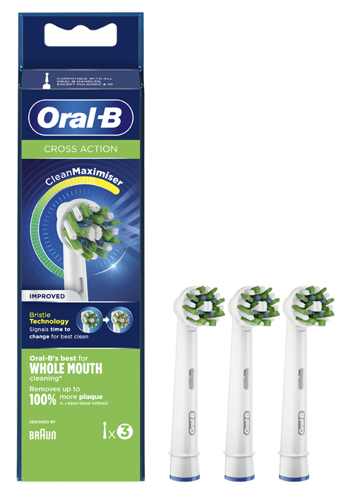 ORALB CROSS ACTION EB50 TESTINE PER SPAZZOLINO ELETTRICO 3 PEZZI - Farmastop