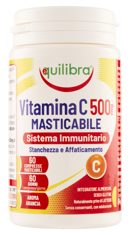 VITAMINA C 500MG MASTICABILE SISTEMA IMMUNITARIO 60 COMPRESSE - Farmastop