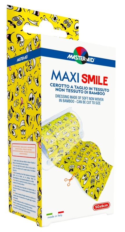 CEROTTO A TAGLIO MASTER-AID MAXI SMILE TNT 50 X 8 CM - Farmastop
