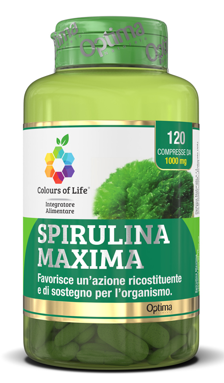 COLOURS OF LIFE SPIRULINA MAXIMA 120 COMPRESSE - Farmastop