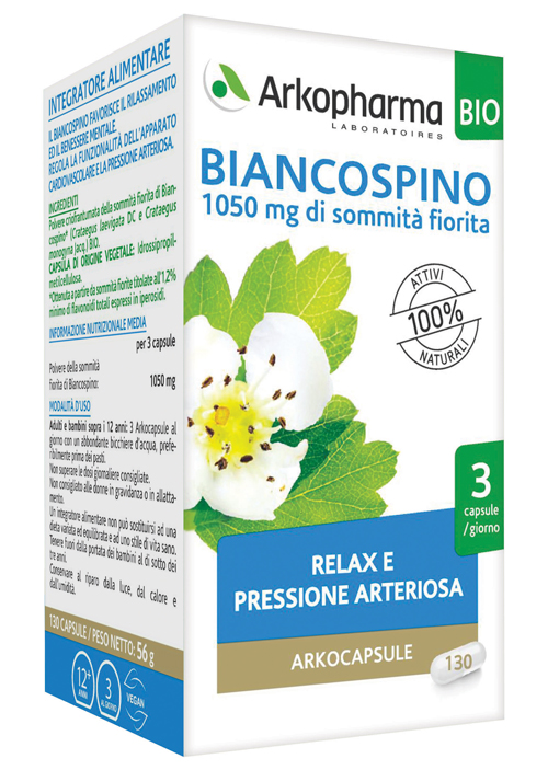 ARKOCAPSULE BIANCOSPINO BIO 130 CAPSULE - Farmastop