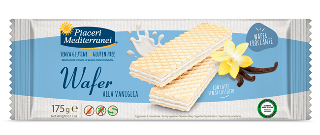 PIACERI MEDITERRANEI WAFER VANIGLIA 175 G - Farmastop