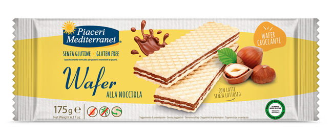 PIACERI MEDITERRANEI WAFER NOCCIOLA 175 G - Farmastop