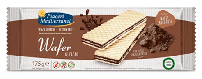 PIACERI MEDITERRANEI WAFER CACAO 175 G - Farmastop