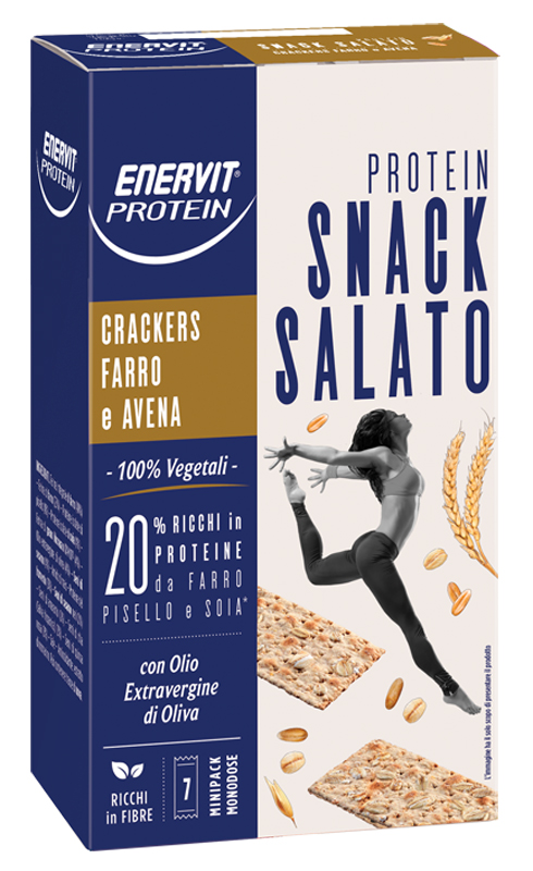 ENERVIT PROTEIN CRACKERS FARRO AVENA 7 MINIPACK - Farmastop