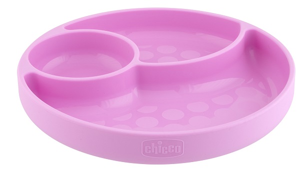 CHICCO PIATTO SILICONE VENTOSA ROSA - Farmastop