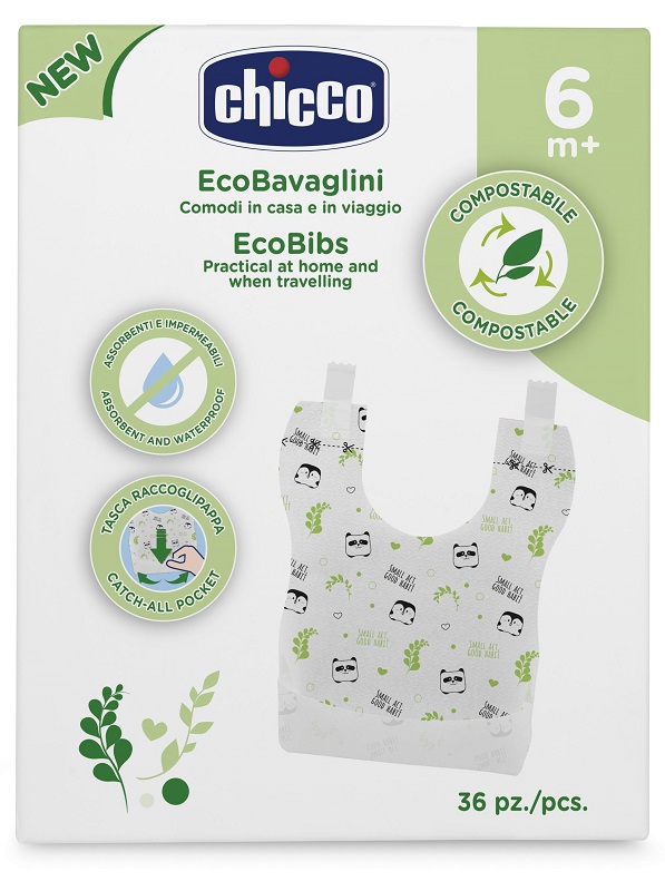 CHICCO BAVAGLINI MONOUSO COMPOSTABILI 36 PEZZI - Farmastop