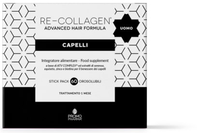 RE-COLLAGEN UOMO CAPELLI 60 STICK - Farmastop