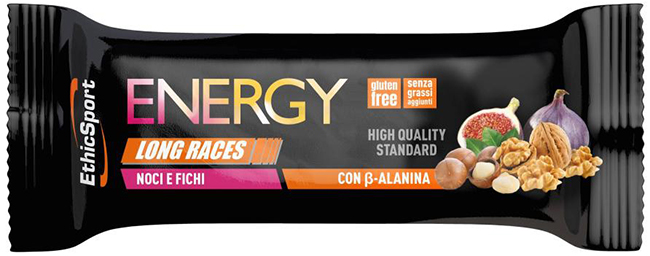ETHICSPORT ENERGY LONG RACES BARRETTA ENERGETICA CON BETA-ALANINA NOCI E FICHI 40 G - Farmastop