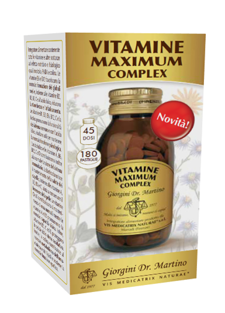 VITAMINE MAXIMUM COMPLEX 180 PASTIGLIE - Farmastop