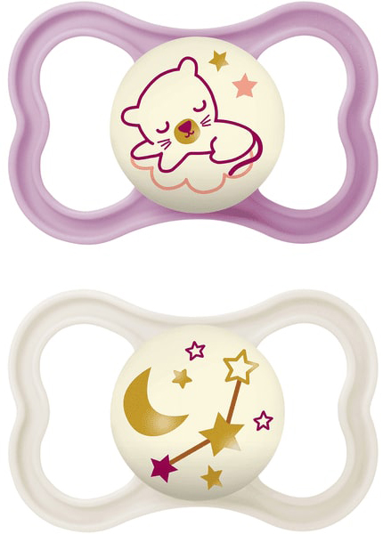 MAM AIR NIGHT SUCCHIETTO 16+ MESI SILICONE DOPPIO FEMMINA - Farmastop