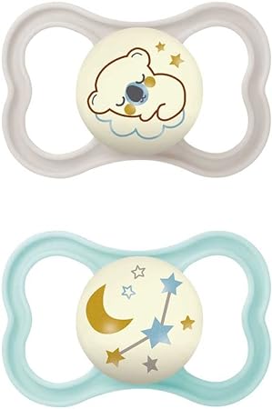 MAM AIR NIGHT SUCCHIETTO 16+ MESI SILICONE NEUTRO 2 PEZZI - Farmastop