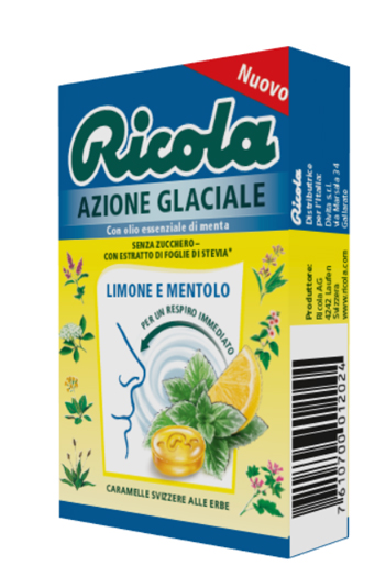 RICOLA AZIONE GLACIALE LIMONE E MENTOLO 50 G - Farmastop