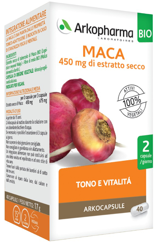 ARKOCAPSULE MACA BIO 40 CAPSULE - Farmastop