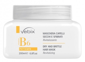 VEBIX PHYTAMIN B6 MASCHERA CAPELLI SECCHI SFIBRATI RIVITALIZZANTE 200 ML - Farmastop