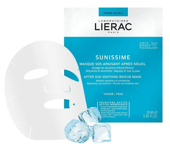 LIERAC SUNISSINE MASCHERA DOPOSOLE IN TESSUTO 18 ML - Farmastop