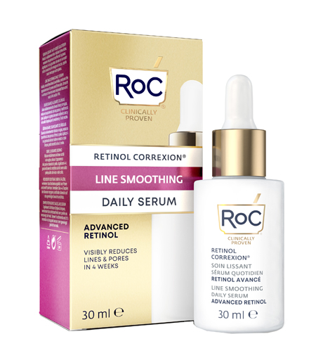ROC RETINOL CORREXION LINE SMOOTHING SIERO VISO GIORNO 30 ML - Farmastop
