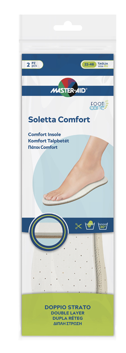 MASTER-AID FOOTCARE SOLETTA COMFORT RITAGLIABILE 2 PEZZI I1 - Farmastop