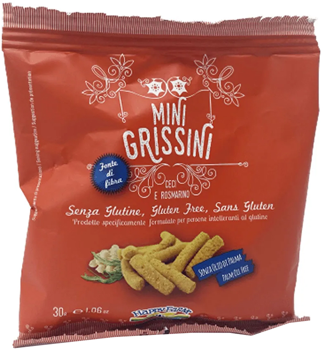 HAPPY FARM MINI GRISSINI CECI/ROSMARINO 30 G - Farmastop