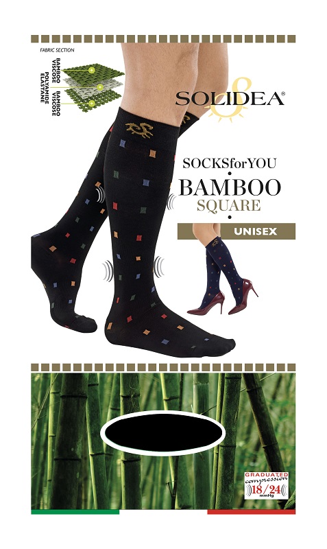 SOCKS FOR YOU BAMBOO SQUARE GAMBALETTO NERO S - Farmastop