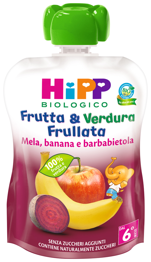 HIPP BIO FRUTTA & VERDURA MELA BANANA BARBABIETOLA 90 G - Farmastop
